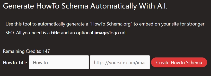 one click to create HowTo Schema